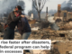 Two people embrace on Jan. 9, 2025, in Altadena, Calif., amid property destroyed by the Eaton Fire. Justin Sullivan/Getty Images